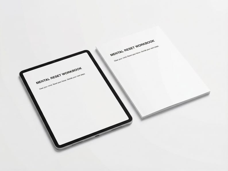 Mental Reset Workbook for Overwhelmed Minds | ADHD Friendly Planner PDF | Decision Fatigue Reset | Printable Clarity Journal image 8