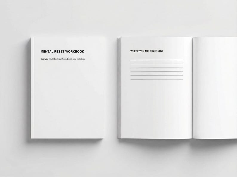 Mental Reset Workbook for Overwhelmed Minds | ADHD Friendly Planner PDF | Decision Fatigue Reset | Printable Clarity Journal image 5