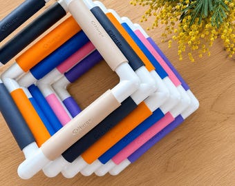 Nurge Plastic Snap Frame for Cross Stitch – Square Embroidery Hoop Multiple Sizes