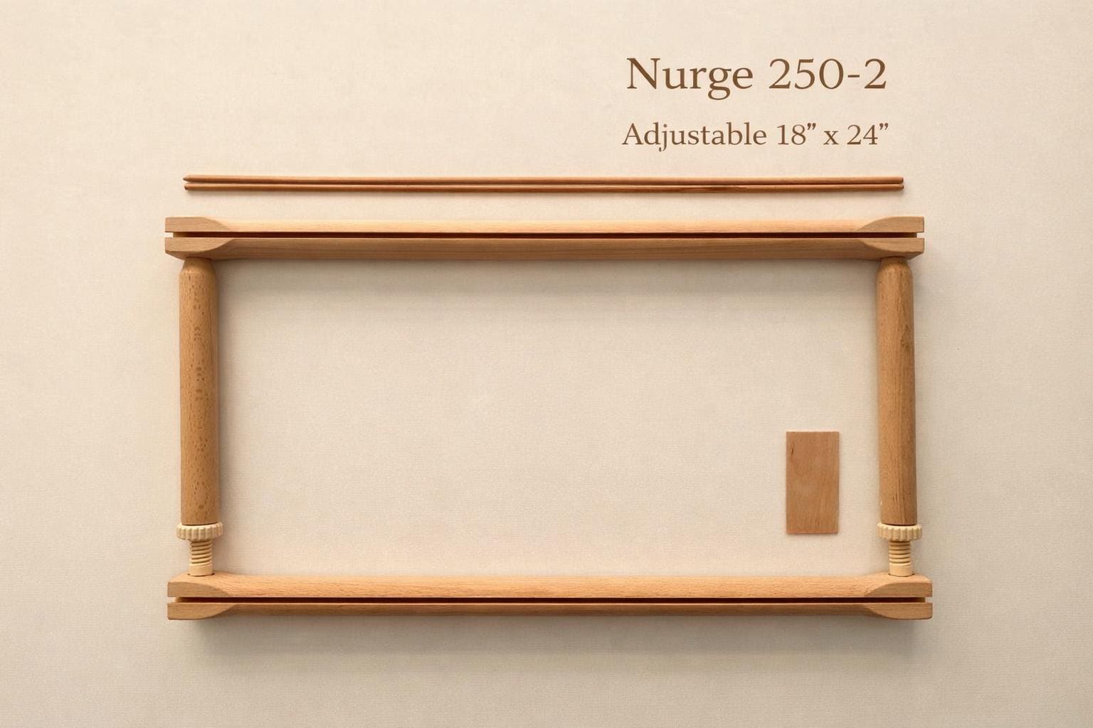 Nurge 24 Inch Beech Wood Adjustable Scroll Frame for Cross Stitch and ...