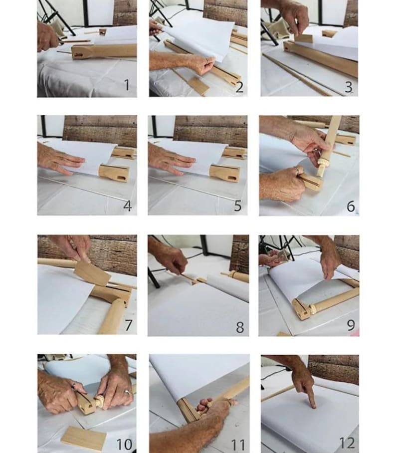 Nurge 24 Inch Beech Wood Adjustable Scroll Frame for Cross Stitch and ...