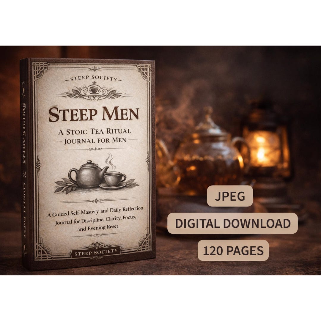 Men's Stoic Tea Ritual Guided Journal, Daily Reflection (digital Download) - Etsy