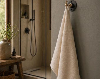 Industrial Wall Hook with Brass Valve, Handmade Pipe Hook, Bathroom Hook, Entryway Hook, Rustic Industrial Decor