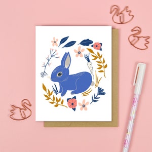 Easter Cards, Notecard Set with Envelopes, Set of 6 Cards, Bunny Card, Animal Notecards, Cute Illustrated Cards, Gifts under 20, Rabbit Card