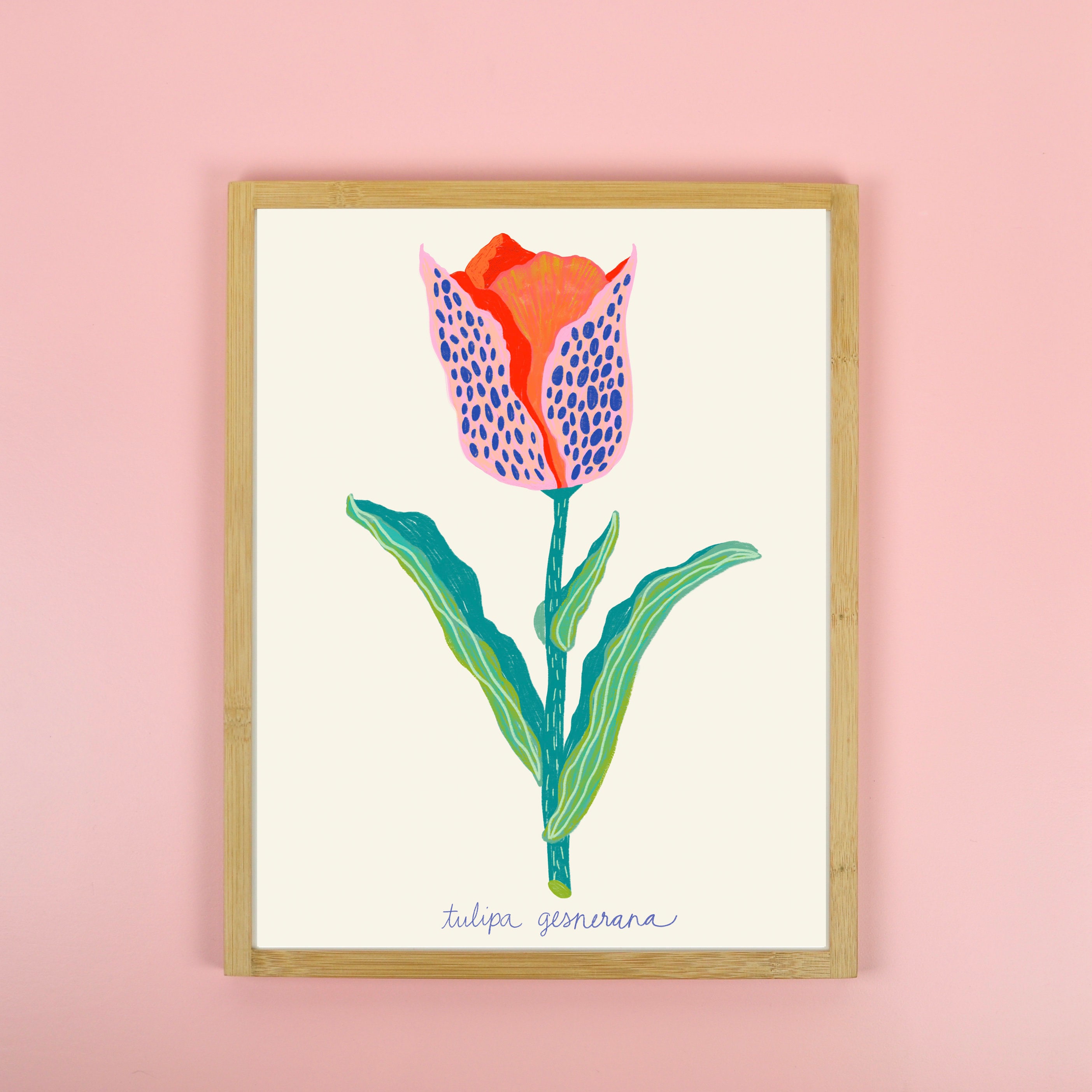 Tulip Art Print Spring Decor Botanical Art Colorful Floral | Etsy