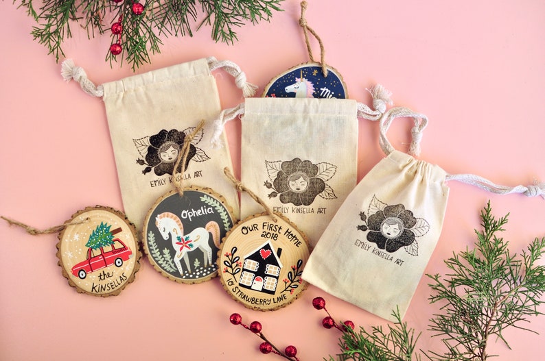 First Christmas Married Our First Christmas Ornament Personalized Couple Ornament Mr and Mrs Ornament Rustic Wedding Gift Newlywed Gift