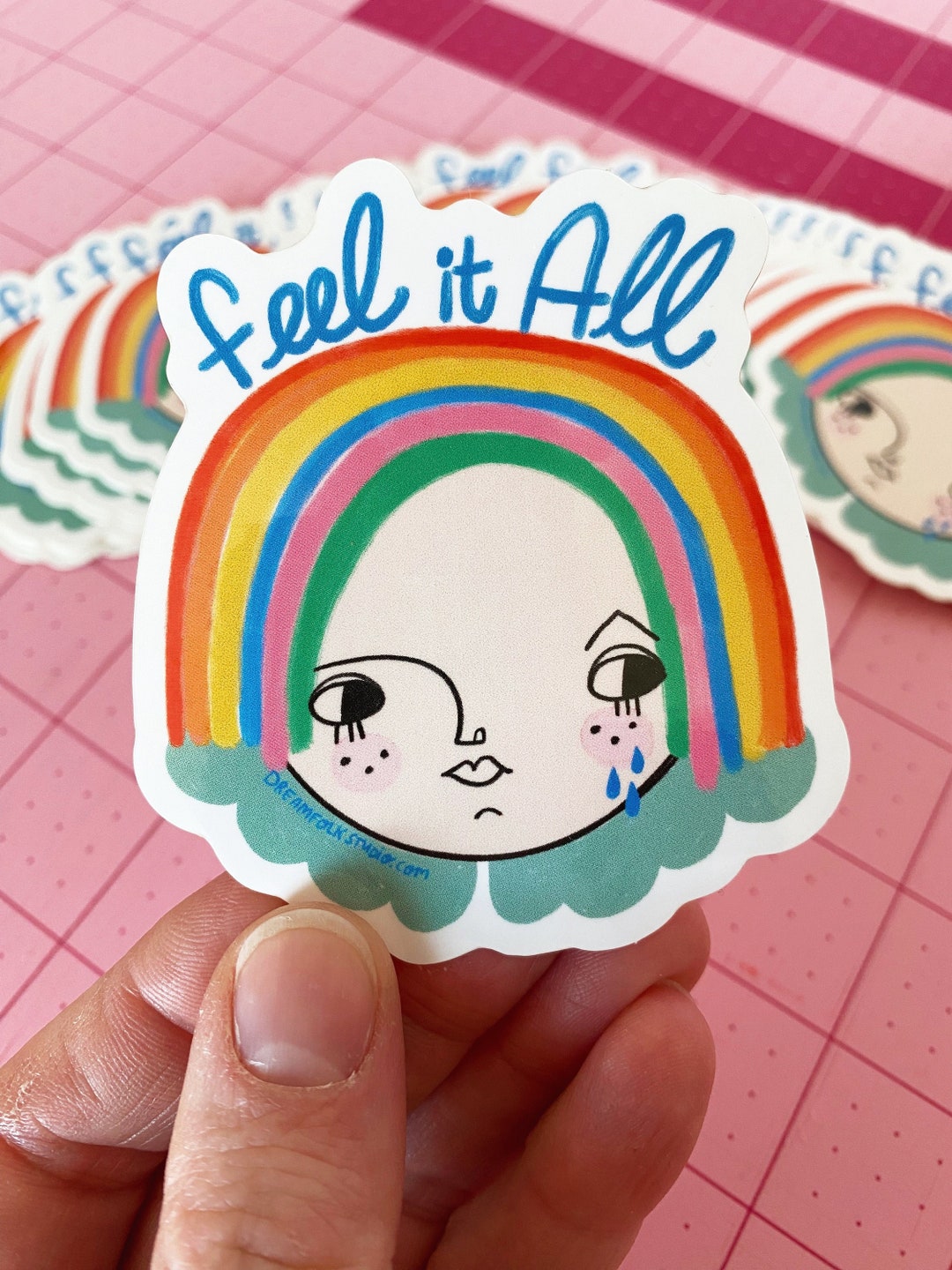 Feel It All Sticker, Mental Health Awareness, Self Care Gift, Water ...