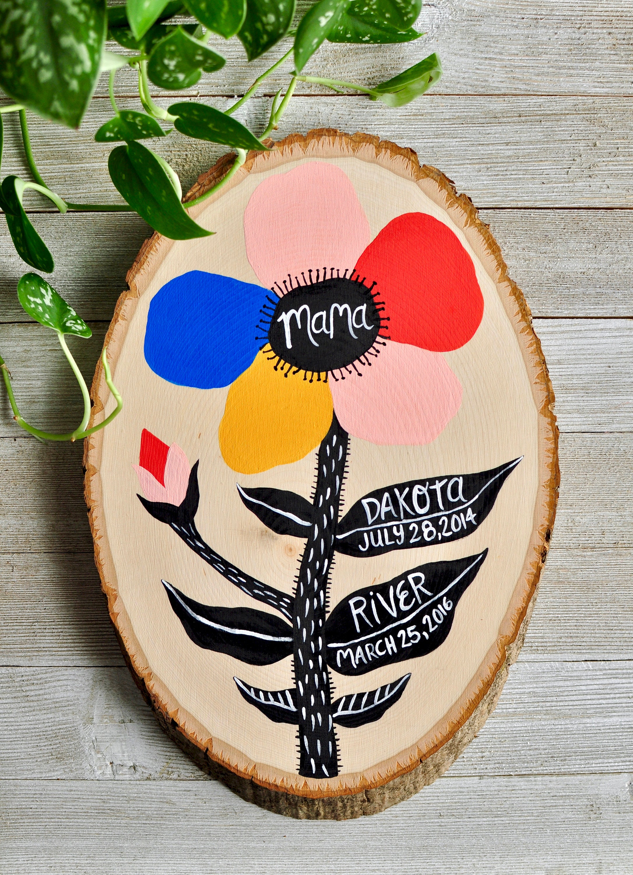 Cadeau Personnalisé Pour Maman, Cadeau de Fête Des Mères, Œuvre d'art Personnalisée, d'anniversaire 