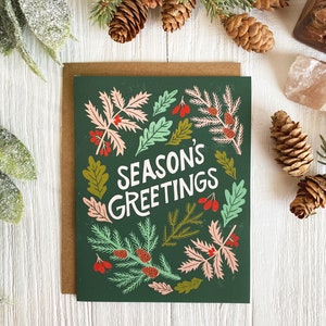 Cute Christmas Cards, Yule Card Pack, Blank Cards with Envelopes, Holiday Greeting Cards Set, Animal Christmas Notecards, Seasons Greetings image 4