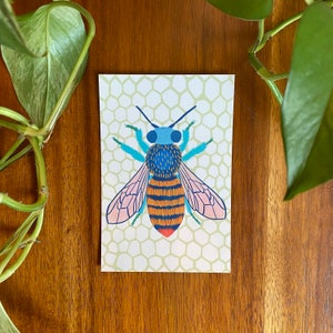 Insect Postcard Pack, Set of 10, Nature Gift, Bug Stationery Set, Bee Illustration, Butterfly Art, Ladybug Artwork, Dragonfly Postcard image 7