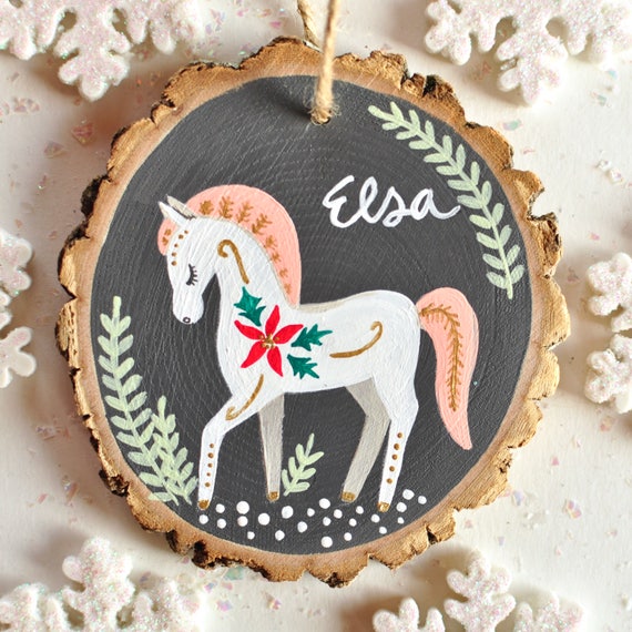 Personalized Baby Gifts Horse Ornament Baby Girl Gift Kids Etsy