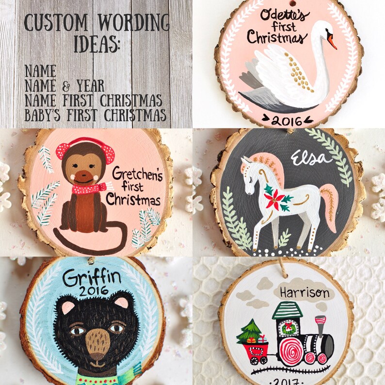 Little Boy Ornament Fairytale Gift Girl Ornaments Unicorn Ornament Custom Ornaments for Kids Baby Christmas Gift Personalized Gift Kid