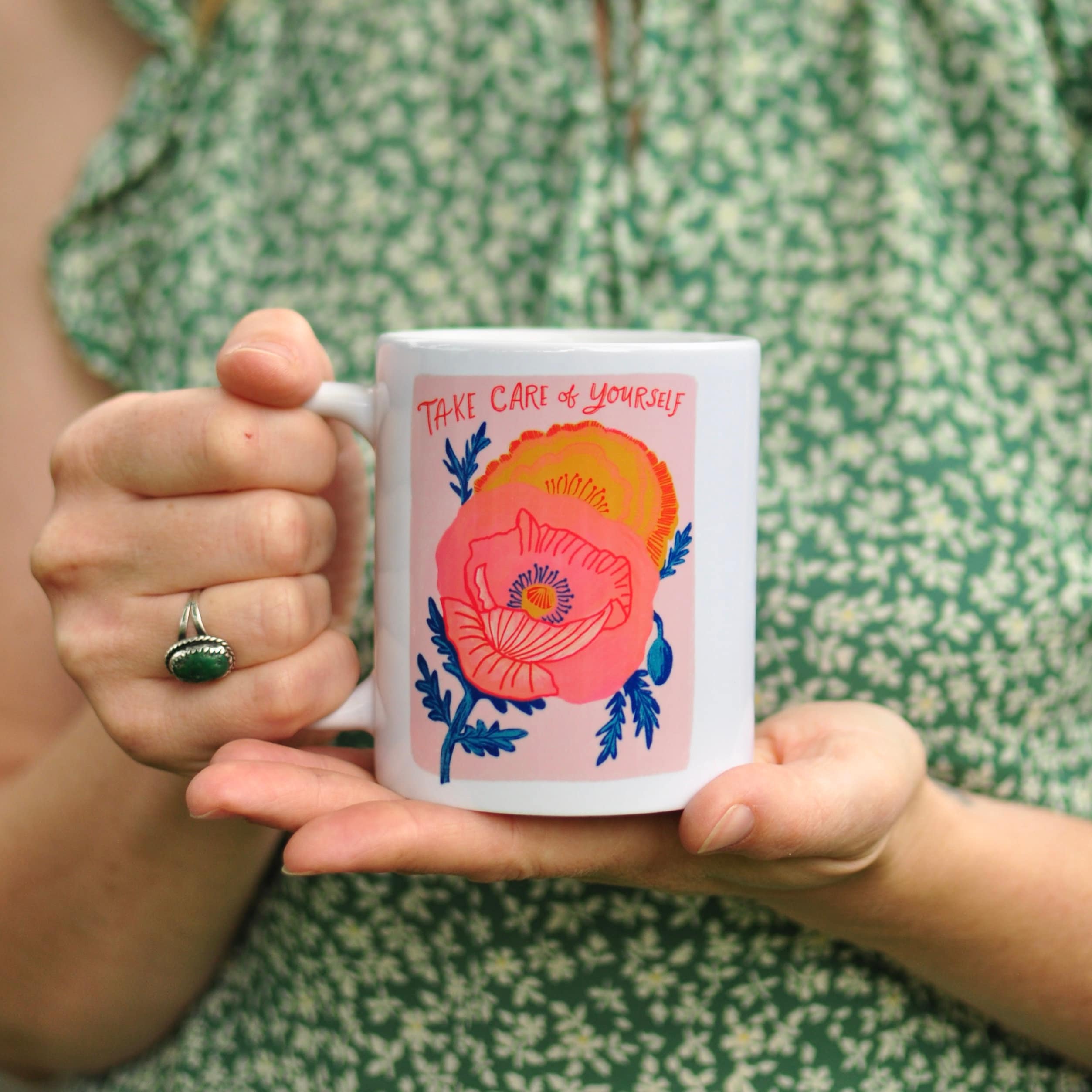 Take Care of Yourself, Coffee Mug, Self Care Gift, Ceramic Mug with Saying, Self Love Quote, Gift for Her, Mindfulness Gift, Pregnancy Gift
