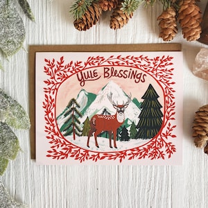 Winter Solstice Cards, Yule Greeting Cards, Xmas Notecard, Blank Cards ...