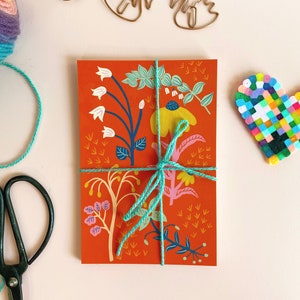 Paquete de postales florales, conjunto de 10, tarjetas de notas de flores, regalo para amigos menores de 20 años, conjunto de papelería botánica, ilustración de la naturaleza, postales de bellas artes imagen 3