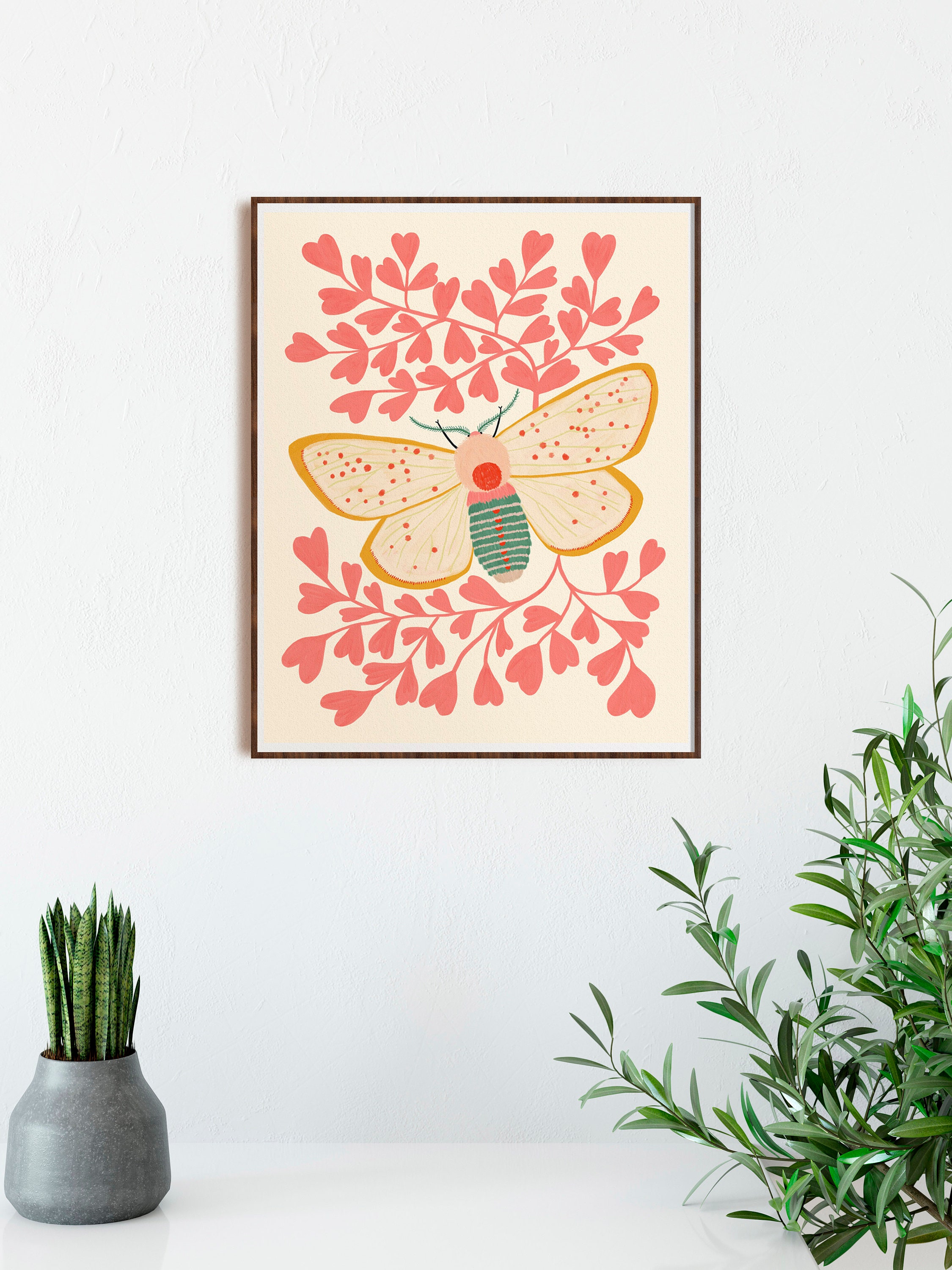 Moth Art Colorful Nursery Art Kids Room Art Print Whimsical | Etsy