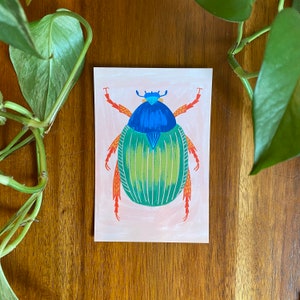 Insect Postcard Pack, Set of 10, Nature Gift, Bug Stationery Set, Bee Illustration, Butterfly Art, Ladybug Artwork, Dragonfly Postcard image 6