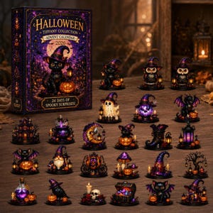 Calendario dell'Avvento spettrale per Halloween 2026, conto alla rovescia di 24 giorni per ottobre, decorazione piatta 2D in acrilico da appendere, idea regalo da collezione.