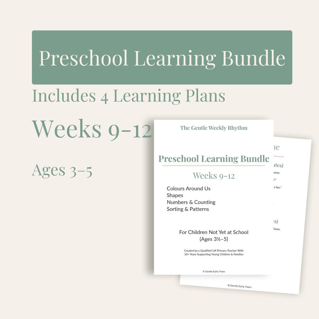 Preschool Learning Bundle Weeks 9β12 | Colours, Shapes & Numbers | Ages ...
