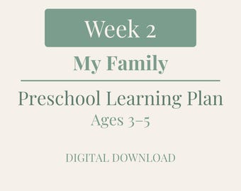 Preschool Learning Plan: My Family (Ages 3–5) (Digital Download)