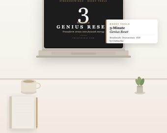 3-Minute Genius Reset | Free Stress Relief Guide | Nervous System Reset for Entrepreneurs | Breathwork PDF