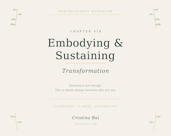 Embodying & Sustaining Transformation