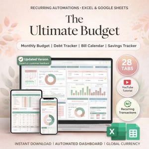 Familienbudget Tabelle | https://www.etsy.com/de/listing/721160600/monatliches-budget