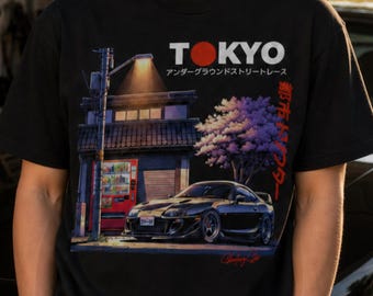 Camiseta TOKYO JDM | Camiseta de tuning japonés | Samurai | Regalo para entusiastas del Supra MK4 | Unisex
