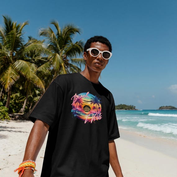 Beach Vibes T-Shirt | USA | Unisex | Lässiges Baumwoll T-Shirt