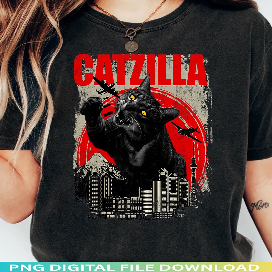 Catzilla Cat Monster PNG, Funny Giant Cat Attack Design, Cat Lover ...