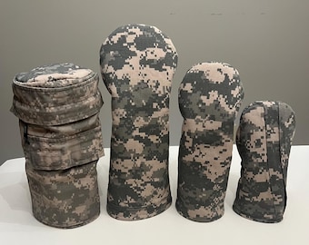 Golf Headcovers Camo - One of a Kind Army Headcover | Handmade | Patch Add-On