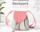 Mini Backpack Sewing Pattern PDF | Drawstring Bag Tutorial | Small Bag DIY