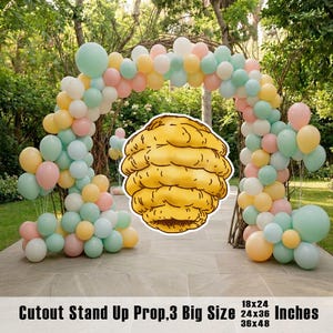 Winnie the Pooh Beehive, Hunny pot, big cutout decor for Baby Shower & Birthday Party, Stand up prop, Back Yard standee, Classic story