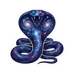 Galaxy Schlange Aufkleber für Laptop, Cosmic Schlange Geschenk für Weltraumliebhaber, Schlange Vinyl Aufkleber