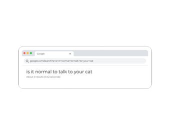 Est-il normal de parler à votre chat Sticker recherche dans le navigateur, Sticker Google rigolo, Sticker référencé, Sticker vinyle rigolo pour ordinateur portable