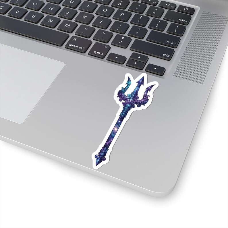 Trident Hand Sticker Galaxy Trident Sticker for Laptop, Cosmic Trident Gift for Space Lover ...