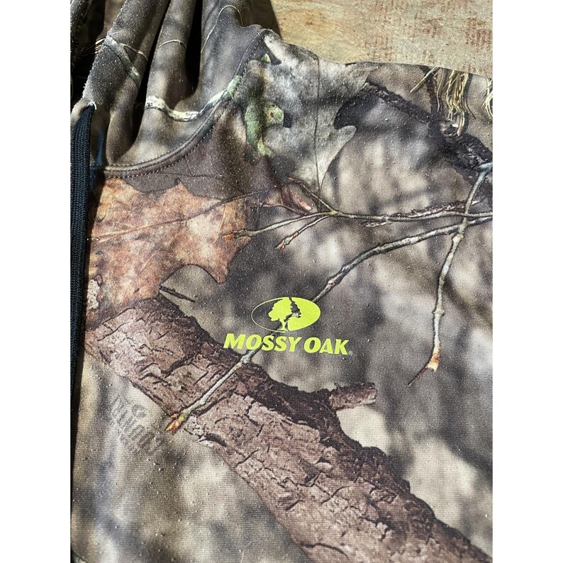 Mossy Oak Camouflage Pullover Hoodie Camo Sz XL Fleece Lined image 2