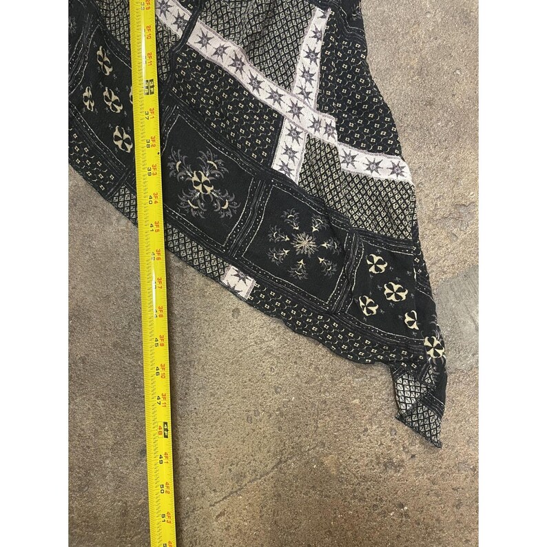 Free People 着物ジャケット レディース XS/S ブラック パッチワーク ボヘミアン オープンフロント 画像 11