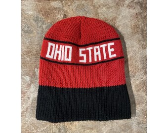 Vintage Ohio State Buckeyes Football Basketball Hand-Knit Beanie Cap