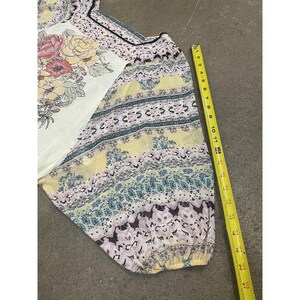 Free People Kimono Blouse Womens Small Multicolor Floral Square Neck OB1132539 image 17