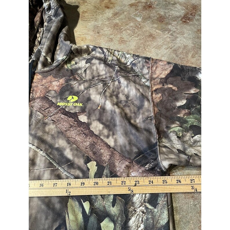 Mossy Oak Camouflage Pullover Hoodie Camo Sz XL Fleece Lined image 5