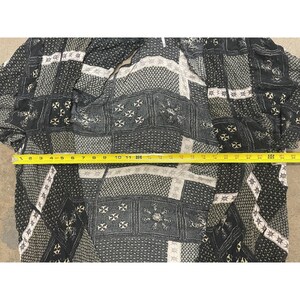 Free People 着物ジャケット レディース XS/S ブラック パッチワーク ボヘミアン オープンフロント 画像 15