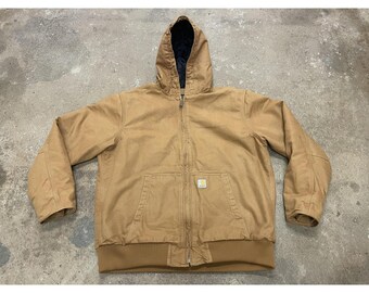 Chaqueta Carhartt para hombre XL marrón J130, holgada, con capucha y acolchado Thinsulate 3M