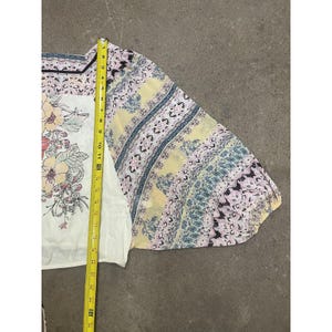 Free People Kimono Blouse Womens Small Multicolor Floral Square Neck OB1132539 image 15