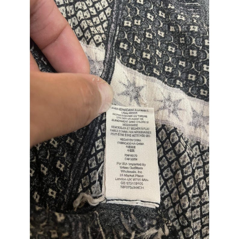 Free People 着物ジャケット レディース XS/S ブラック パッチワーク ボヘミアン オープンフロント 画像 5