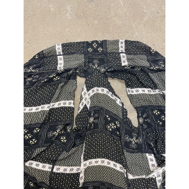 Free People 着物ジャケット レディース XS/S ブラック パッチワーク ボヘミアン オープンフロント 画像 9