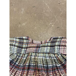 Free People Tunic Blouse Womens Medium Multicolor Plaid Button Front Boho image 11