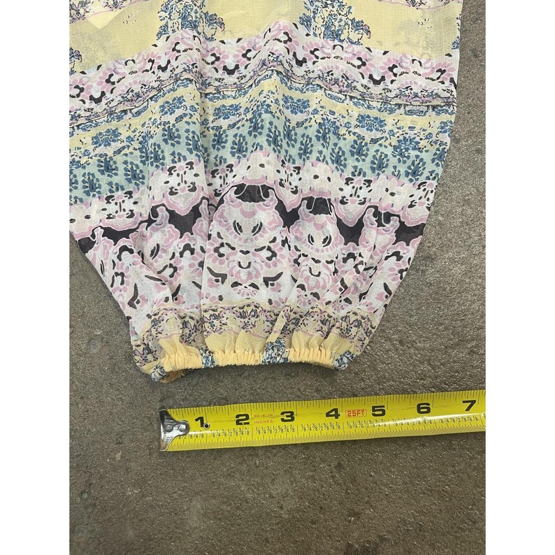 Free People Kimono Blouse Womens Small Multicolor Floral Square Neck OB1132539 image 19