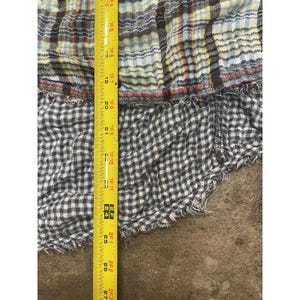 Free People Tunic Blouse Womens Medium Multicolor Plaid Button Front Boho image 13