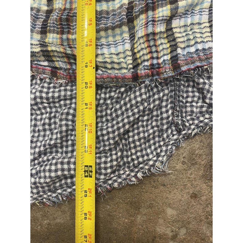Free People Tunic Blouse Womens Medium Multicolor Plaid Button Front Boho image 13